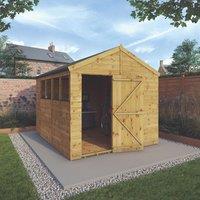 Mercia Modular 7' 6" x 9' 6" (Nominal) Apex Shiplap T&G Timber Shed (915YL)