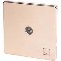 Varilight 1-Gang Coaxial TV Socket Anti-Microbial Copper (9168H)