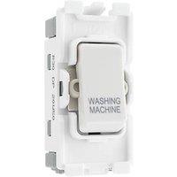 British General Nexus Grid 20A Grid DP Washing Machine Switch White (916RF)