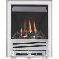 Focal Point Horizon Chrome Rotary Control Inset Gas Multiflue Fire 485mm x 108mm x 585mm (9174G)