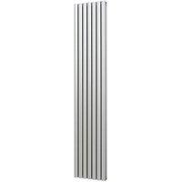 Radiant 1800mm x 345mm 4286BTU Matt Chrome Vertical Designer Radiator (9176F)