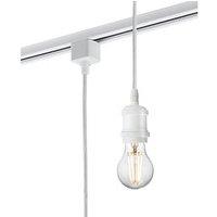 Knightsbridge Vintage 1-Circuit Pendant for Track Lighting White (917GA)
