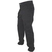 Lee Cooper LCPNT206 Classic Kneepad Trousers Black 38" W 31" L (917KV)