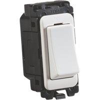 Knightsbridge Curved Edge 20AX Grid DP Control Switch White (917YA)