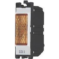 Contactum Amber Neon Power Indicator with White Inserts 230V (918RV)