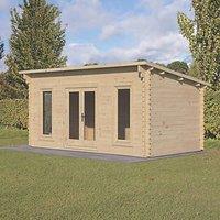 Forest Elmley 16' 6" x 10' (Nominal) Pent Timber Log Cabin (918TF)