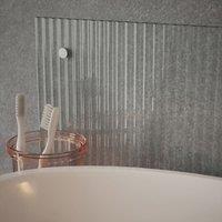 Splashback Splashback Fluted Clear with Copper Caps 250mm x 600mm x 4mm (918YR)