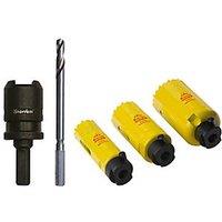 Starrett Kwik-Change 3-Saw Multi-Material Fast Cut Electricians Holesaw Set (920RF)