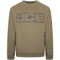 JCB Trade Crew Sweatshirt Olive Large 42-44" Chest (920RX)