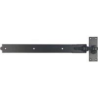 GateMate Black Straight Premium Adjustable Band & Hooks on Plate 165mm x 24" x 600mm 2 Pack (920YV)