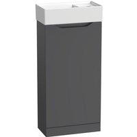 Memo Bathroom Vanity Unit with Basin Matt Dark Grey 397mm x 210mm x 860mm (922CH)