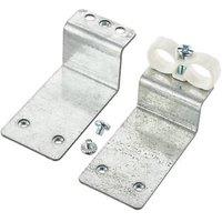 Lewden White Round Twin Mains Tail Clamps 25mm 2 Pack (922HM)