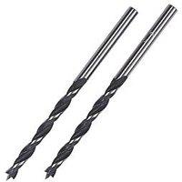 Erbauer Straight Shank Brad Point Wood Drill Bits 4mm x 75mm 2 Pack (922PH)