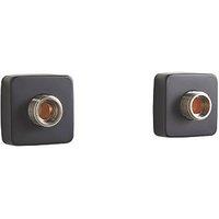 Highlife Bathrooms Square Shower Brackets Matt Black (922TJ)