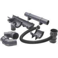 FloPlast MiniFlo Half Round Shed Gutter Pack Anthracite Grey 14 Piece Set (922YE)