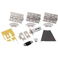 Smith & Locke Fire Rated Fire Door Latch Pack Satin Stainless Steel (9237K)