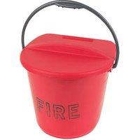 Plastic Fire Bucket & Lid 10Ltr (92486)