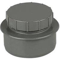 FloPlast Push-Fit Screwed Access Cap Anthracite Grey 110mm (924KJ)