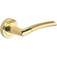 Designer Levers Augusta Door Handle Pair Polished / Brushed Brass (924KK)