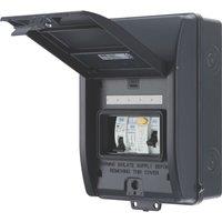 British General IP65 Weatherproof Outdoor 5-Module 5-Way Part-Populated EV Charger Consumer Unit with SPD (924YE)