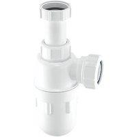 McAlpine Adjustable Inlet Bottle Trap White 40mm (92522)
