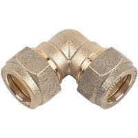 Flomasta Brass Compression Equal 90 Elbows 15mm 10 Pack (92557)