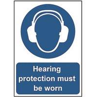 Essentials "Hearing Protection Must Be Worn" Sign 210mm x 148mm (925HL)