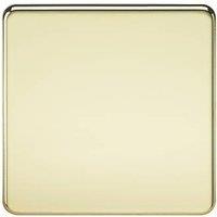 Knightsbridge 1-Gang Blanking Plate Polished Brass (925TY)