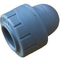 PolyPlumb Enhanced Plastic Push-Fit Socket Ends 15mm 10 Pack (9274D)