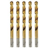 Erbauer Straight Shank Metal Drill Bits 13mm x 151mm 5 Pack (92768)