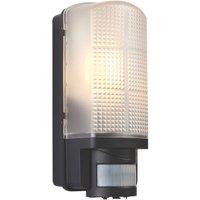 Saxby Motion Outdoor Rectangular Bulkhead With PIR Sensor Black (927VX)