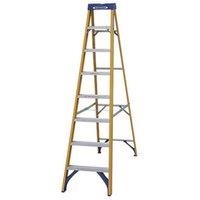 Werner Fibreglass 2.2m 8 Step Swingback A Frame Step Ladder (9288X)