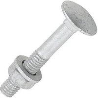 Timco Exterior Coach Bolts Carbon Steel Organic Silver Coating M6 x 40mm 10 Pack (928KG)