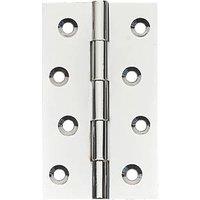 Polished Chrome Solid Drawn Butt Hinges 100mm x 60mm 2 Pack (928PR)