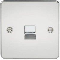 Knightsbridge 1-Gang Slave Telephone Socket Polished Chrome (928TY)