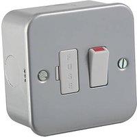 Knightsbridge 13A Switched Metal Clad Fused Spur with White Inserts (928VF)