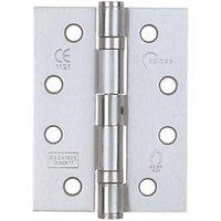 Eclipse Satin Chrome Grade 11 Fire Rated Ball Bearing Hinges 102mm x 76mm 3 Pack (9298J)