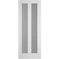 2-Clear Light Primed White Wooden Shaker Internal Door 1981mm x 762mm (929FA)