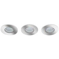Philips Hue Adore Fixed LED Recessed Bathroom Downlights Chrome 5W 350lm 3 Pack (929JA)