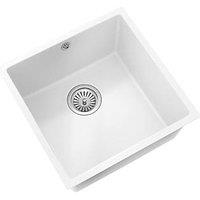 ETAL Comite 1 Bowl Composite Kitchen Sink Matt White 440mm x 440mm (929RG)