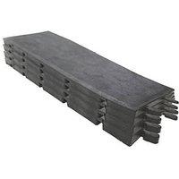 COBA Tough Deck Non-Slip Interlocking Decking (Female Ramped Edges) Black 0.48m x 0.18m 4 Pack (929VH)