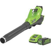 Greenworks GWG40ABK2 40V 1 x 2.0Ah Li-Ion Cordless Axial Blower (930KT)