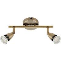 Saxby Amalfi Bar 2-Light Spotlight Antique Brass (930VX)