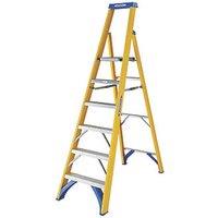 Werner Fibreglass 2.01m 6 Step Platform Step Ladder (9311X)