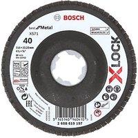 Bosch X-Lock Metal 40 Grit Flap Disc 115mm (4 1/2") (931HK)