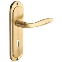 Designer Levers Mocho Fire Rated Lever Lock Door Handle Pair Antique Brass (931KK)
