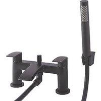 Highlife Bathrooms Coll Deck Mounted Bath Shower Mixer & Handset Matt Black (932HL)