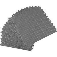 Essentials Interlocking Floor Tiles Grey 20mm 12 Pack (932PH)