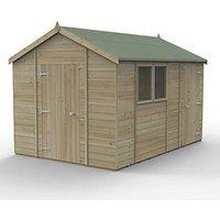 Forest Timberdale 8' 6" x 12' (Nominal) Reverse Apex Tongue & Groove Timber Shed with Base & Assembly (932TF)