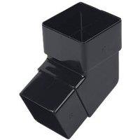 FloPlast 112.5 Square Offset Bend Black 65mm (93319)